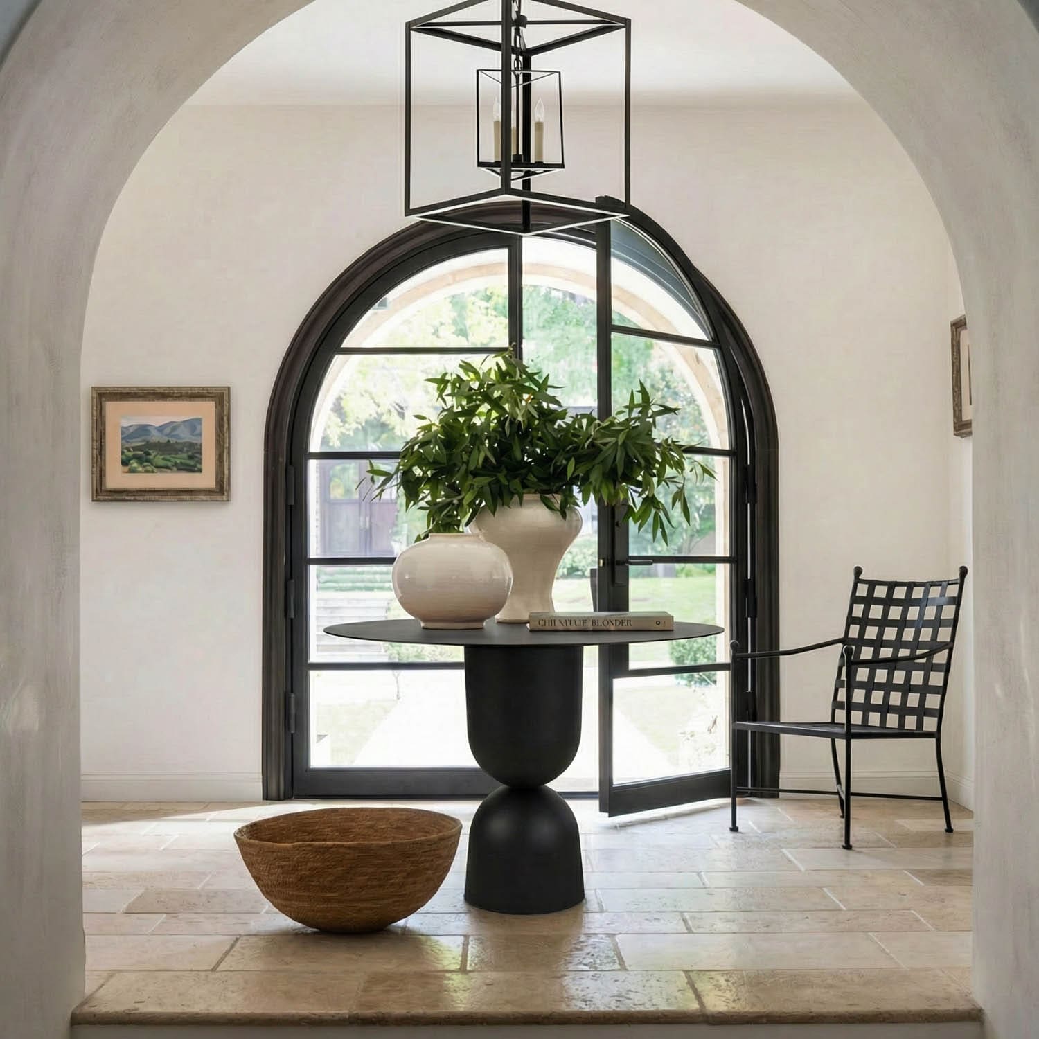 Wanda Dining Table, Black Iron