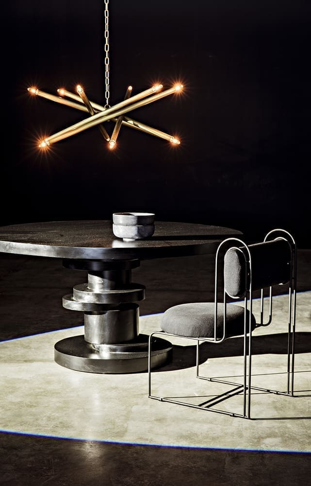 Hugo Dining Table, Hand Rubbed Black