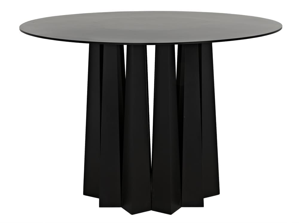 Column Dining Table, Black Iron