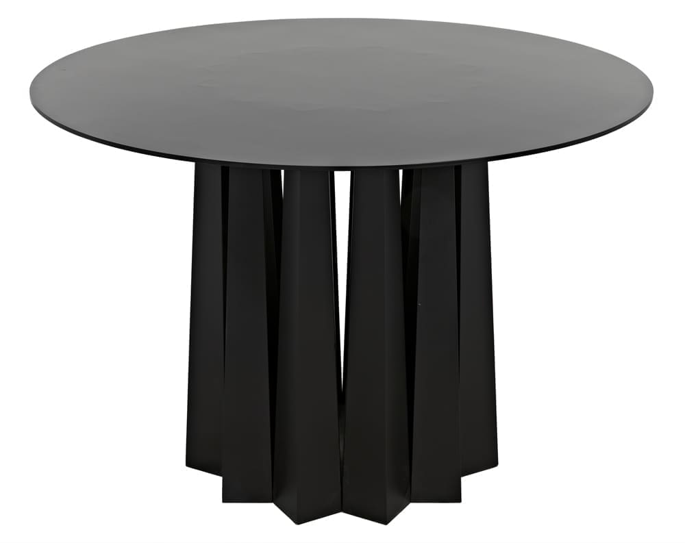 Column Dining Table, Black Iron