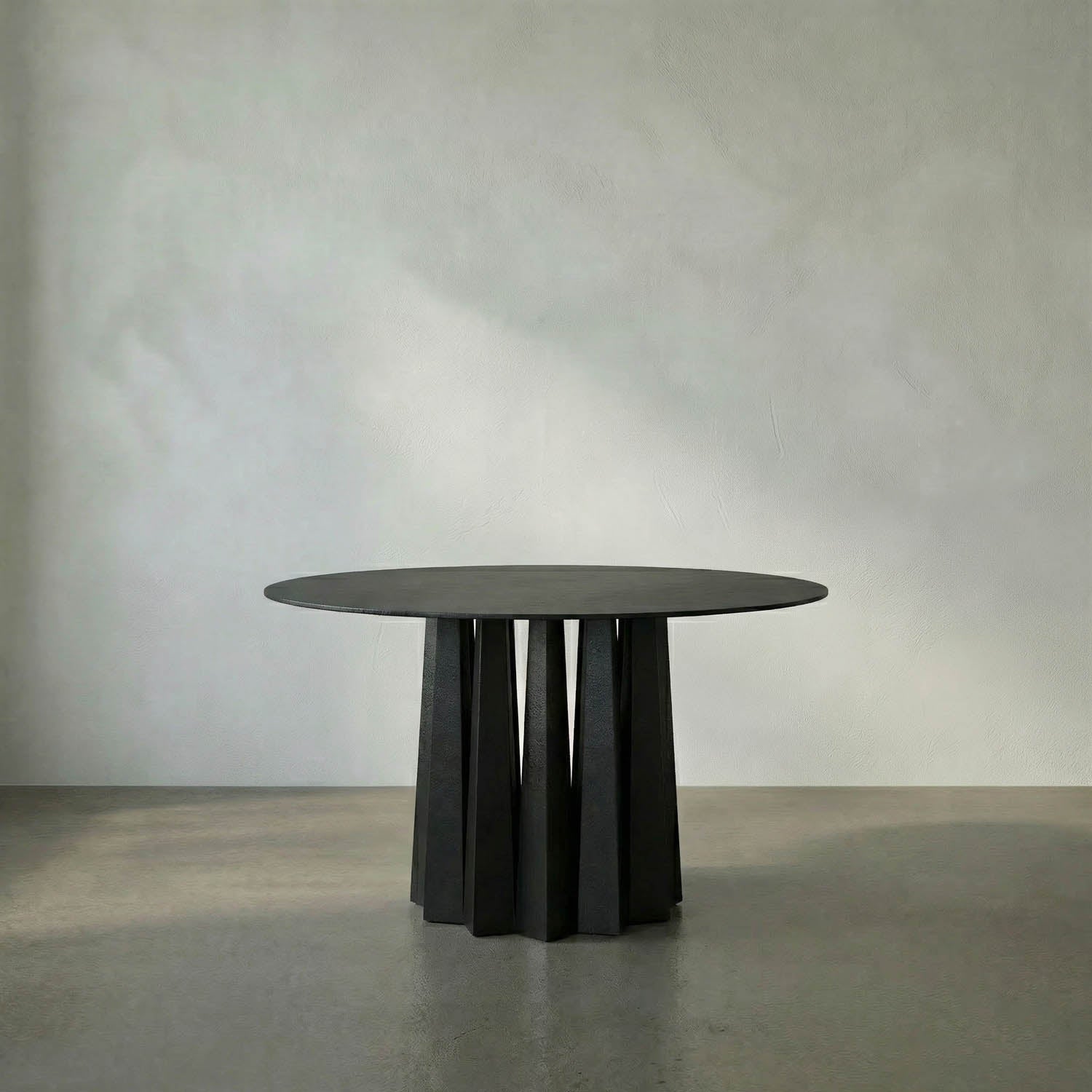 Column Dining Table, Black Iron by Noir