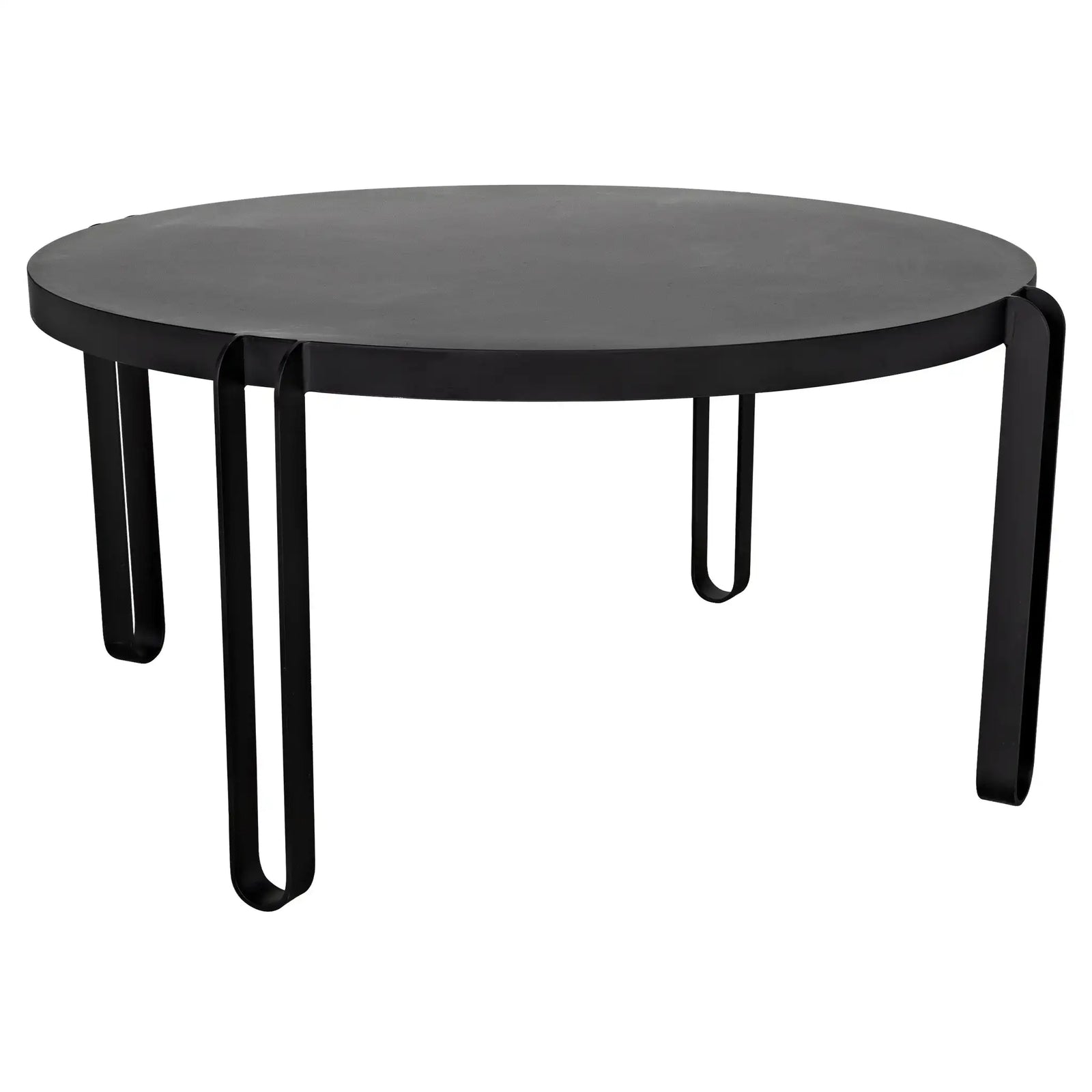 Marcellus Dining Table, 63″, Black Metal