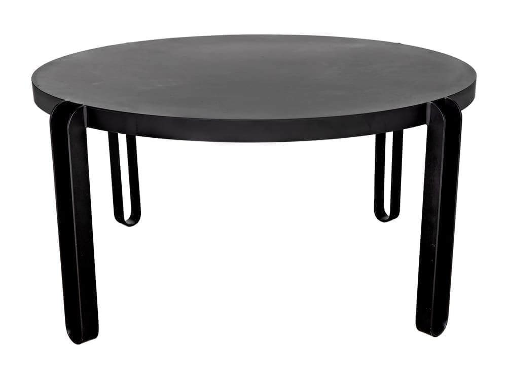 Marcellus Dining Table, 63″, Black Metal