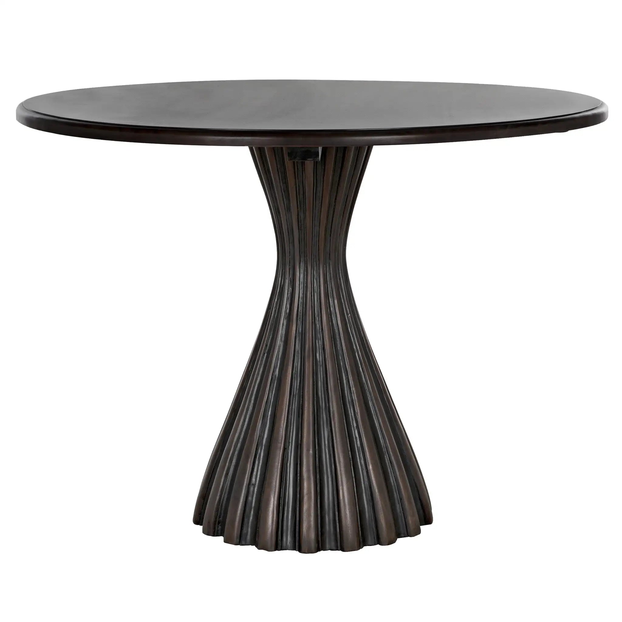 Osiris Dining Table, Pale Rubbed with Light Brown Trim