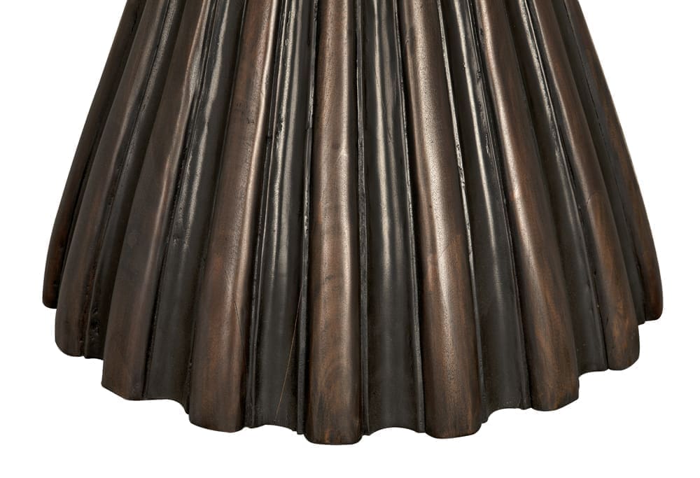 Osiris Dining Table, Pale Rubbed with Light Brown Trim