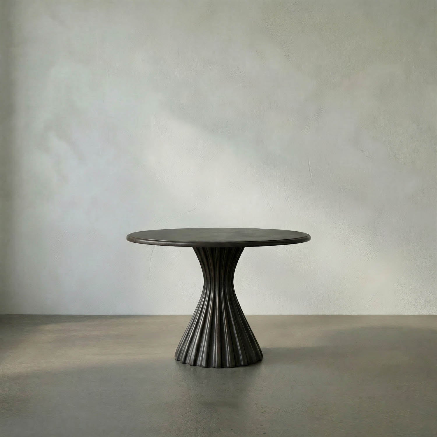 Osiris Dining Table, Pale Rubbed with Light Brown Trim by Noir