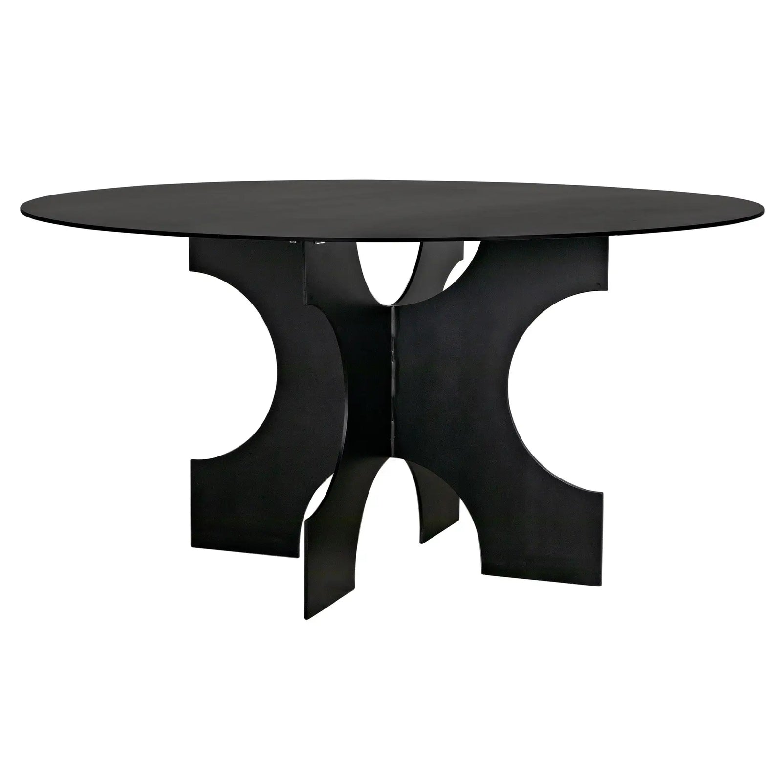 Element Dining Table, Black Metal