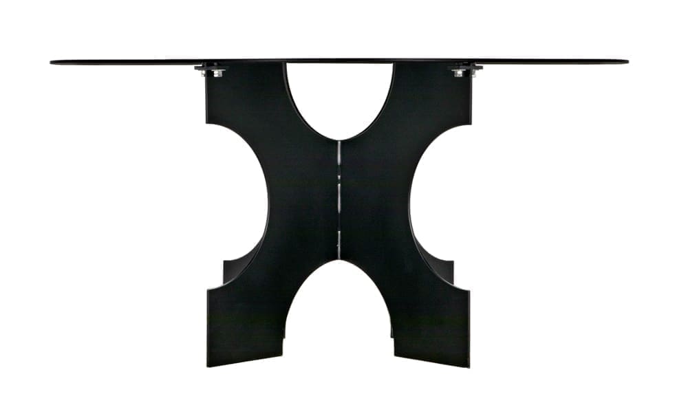 Element Dining Table, Black Metal