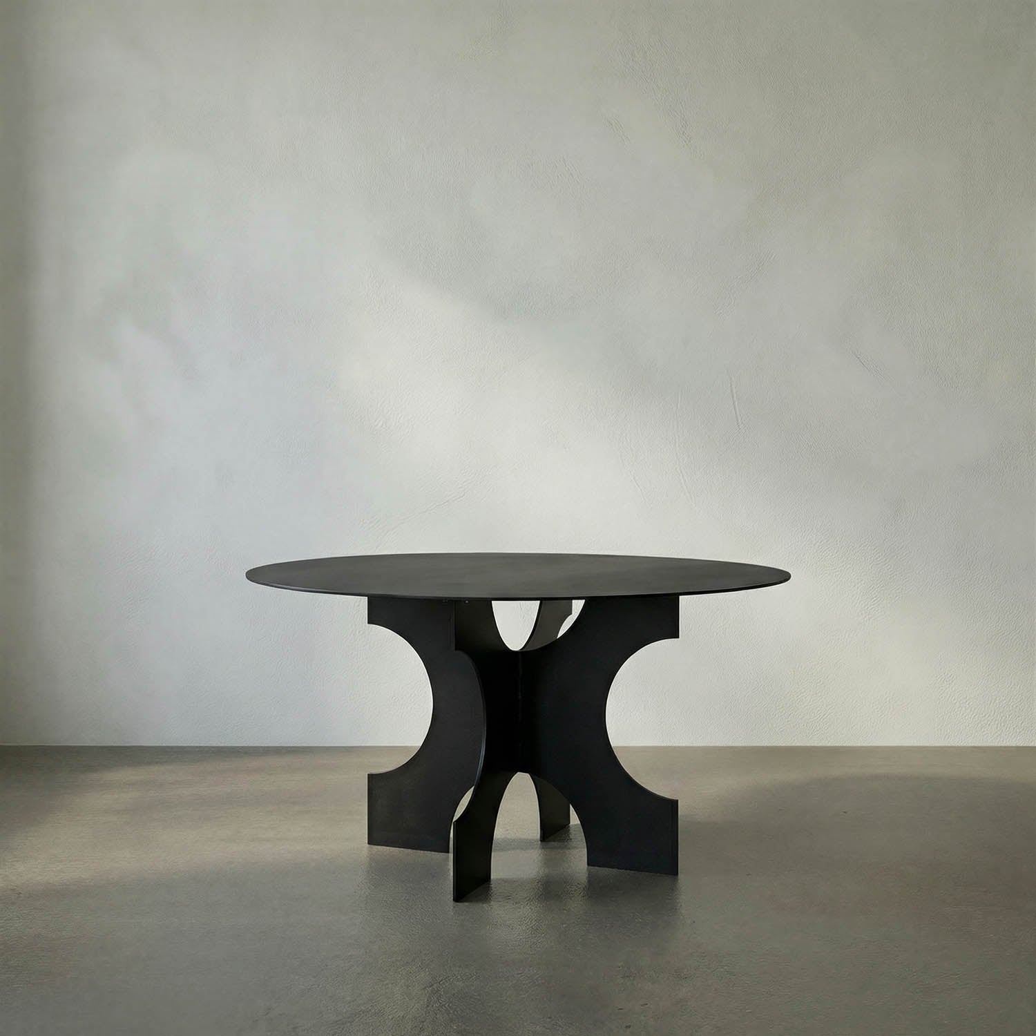 Element Dining Table, Black Metal by Noir