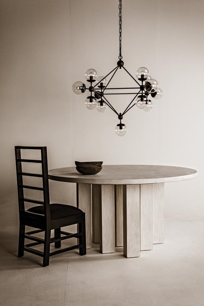 Resistance Dining Table, White Wash