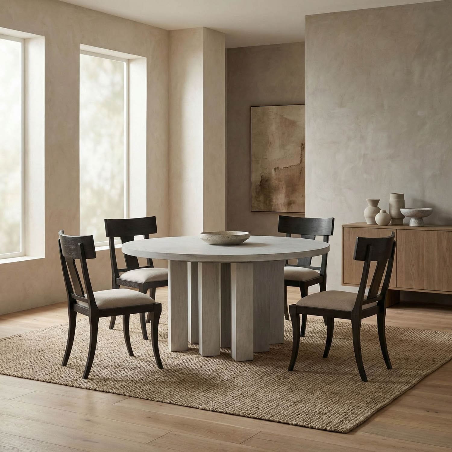 Resistance Dining Table, White Wash