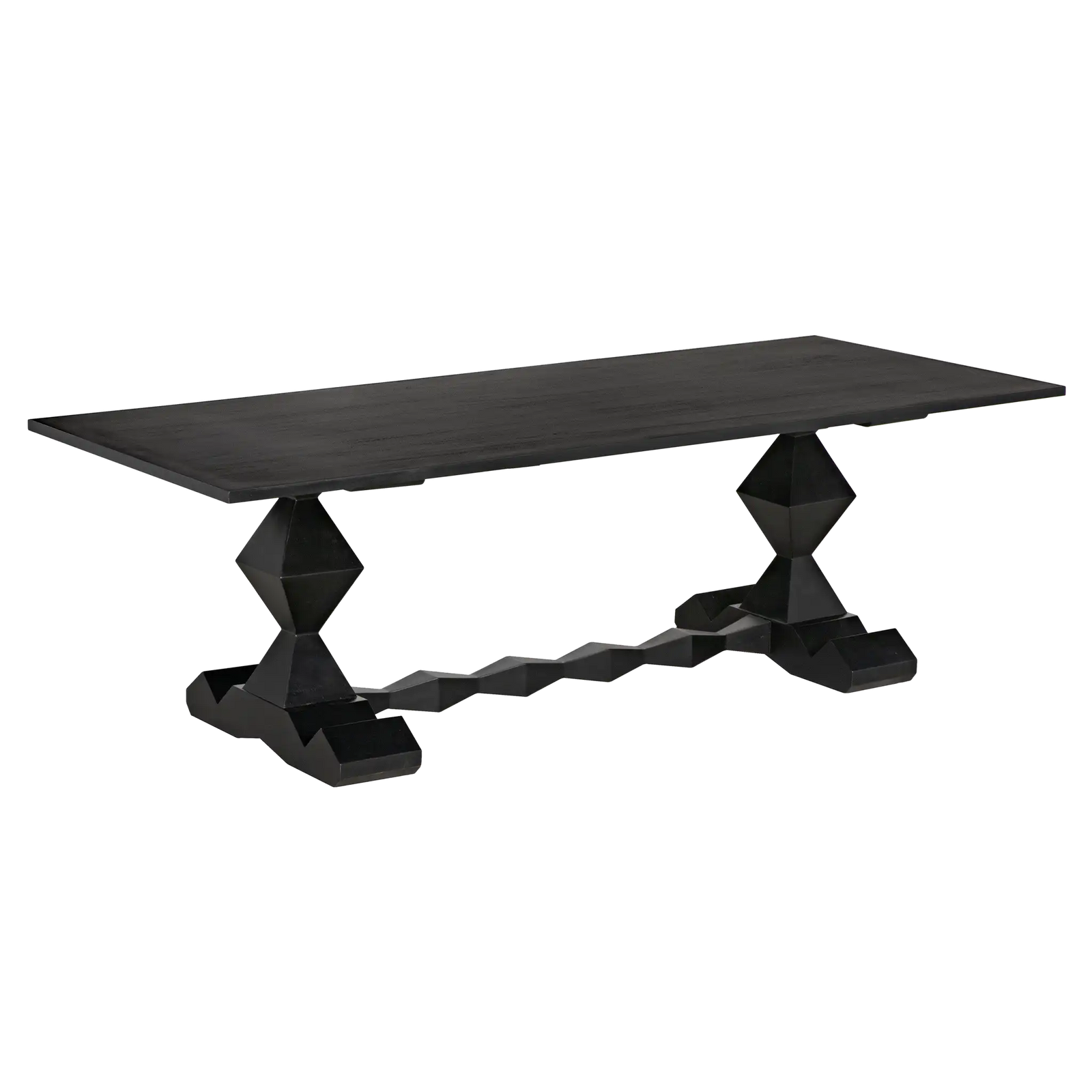 Madeira Dining Table, Hand Rubbed Black