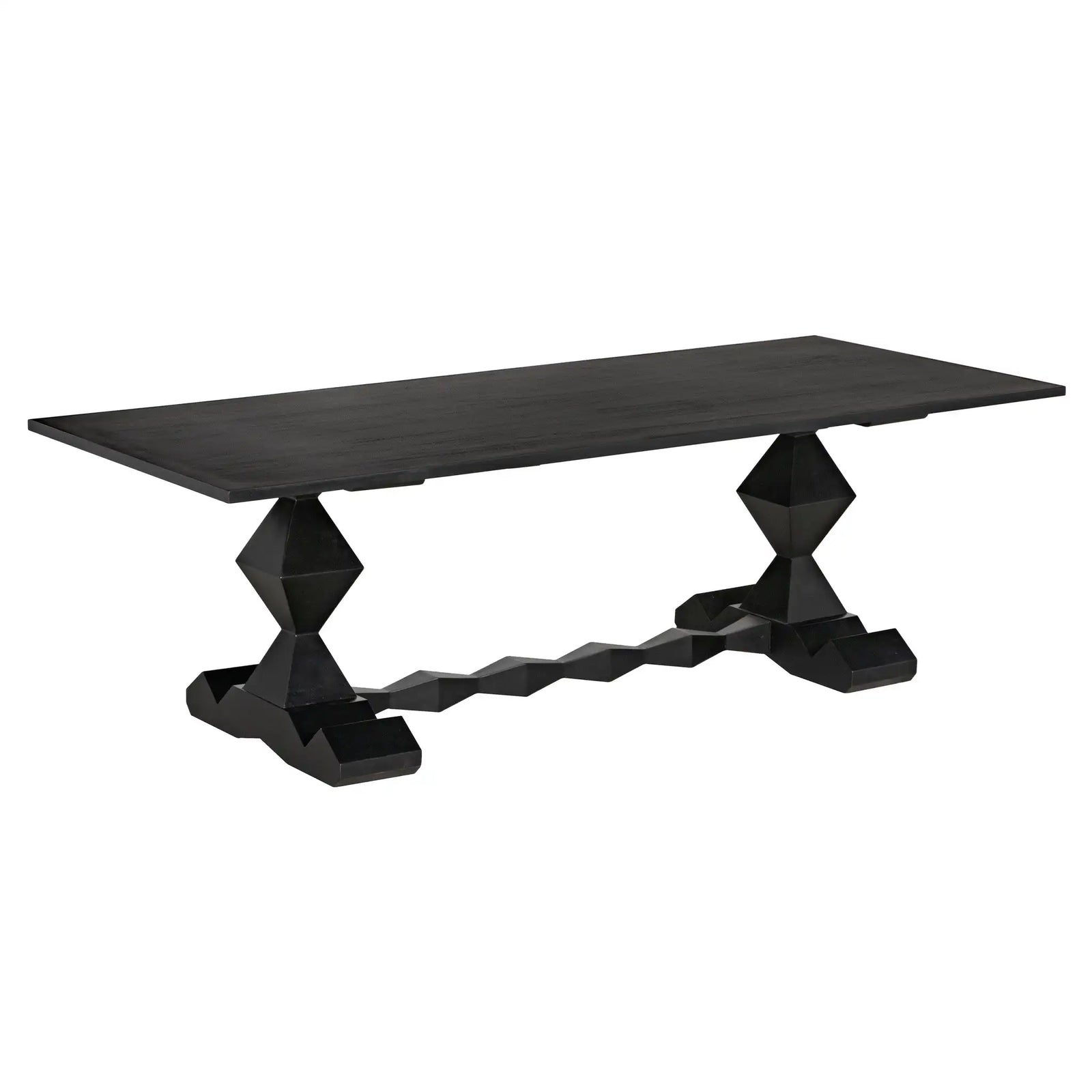 Madeira Dining Table, Hand Rubbed Black
