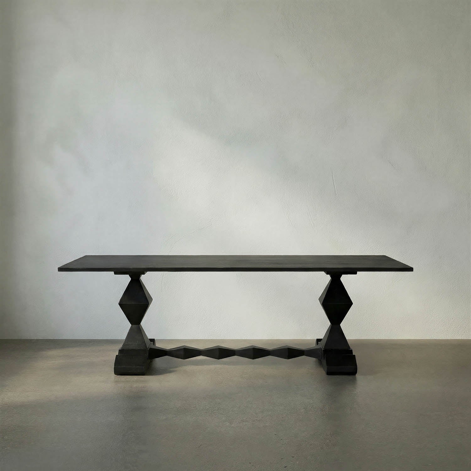 Madeira Dining Table, Hand Rubbed Black by Noir
