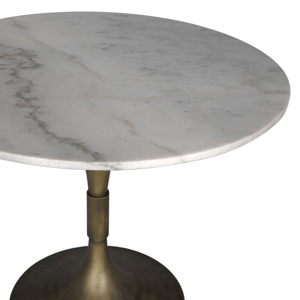 Jman Table 36″, Aged Brass Finish