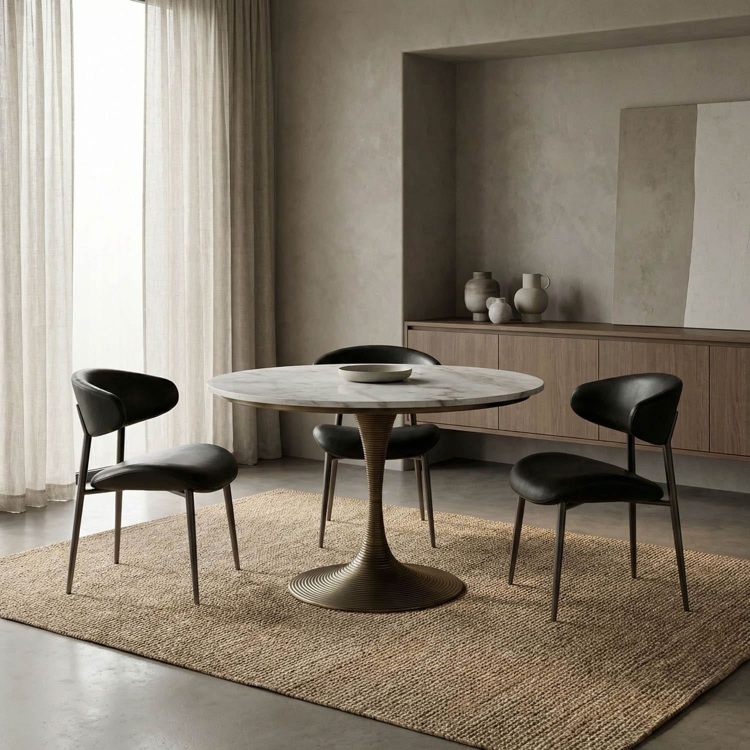 Joni Table 36″, Aged Brass Finish