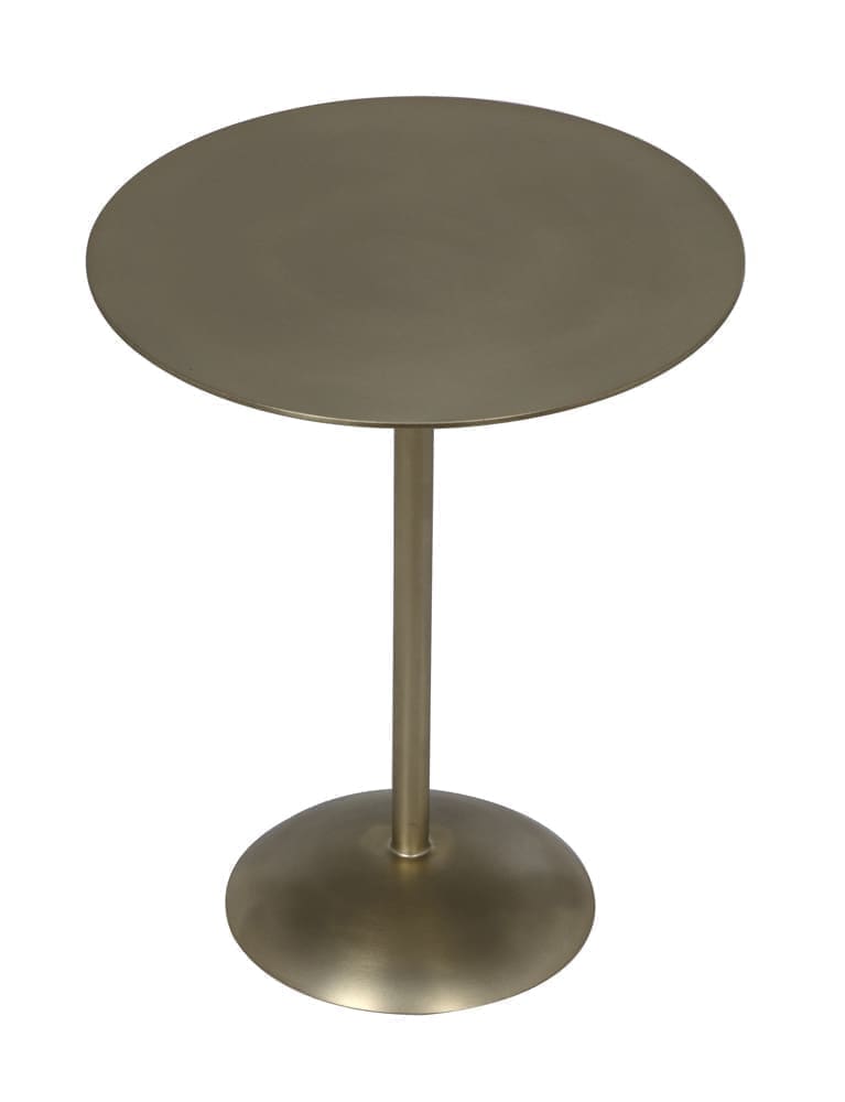 Felix Side Table, Metal with Brass Finish