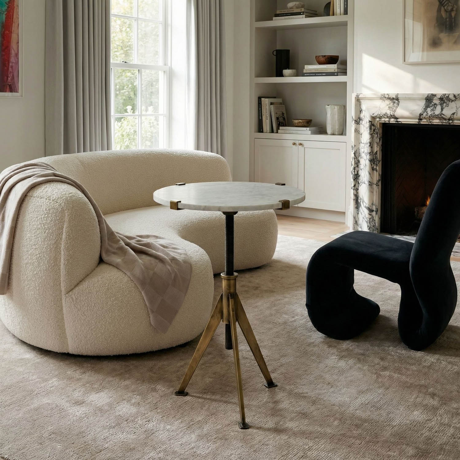 Edith Adjustable Side Table, Small