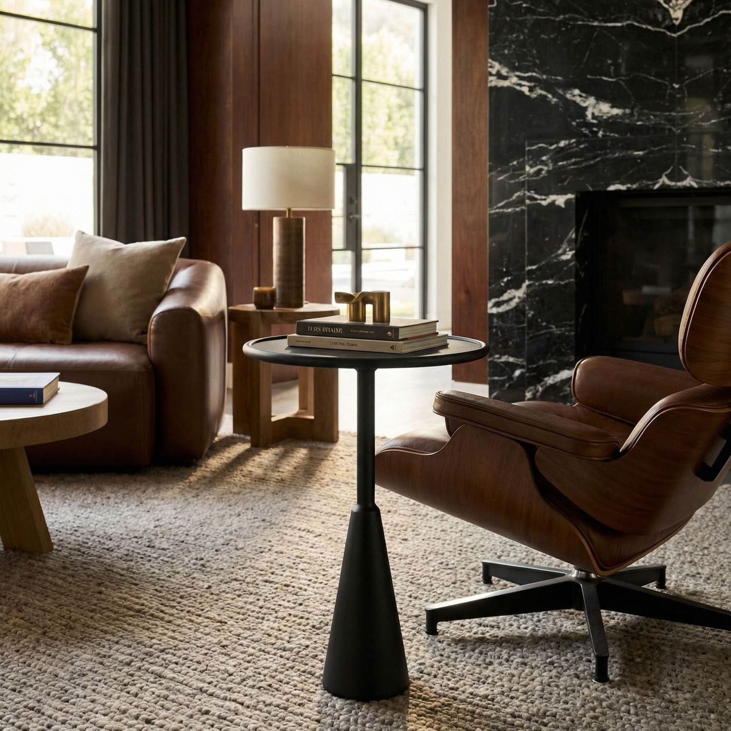 Hiro Side Table, Black Iron