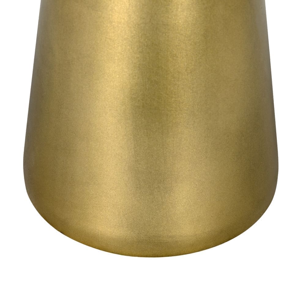Hiro Short Side Table, Metal with Brass Finish