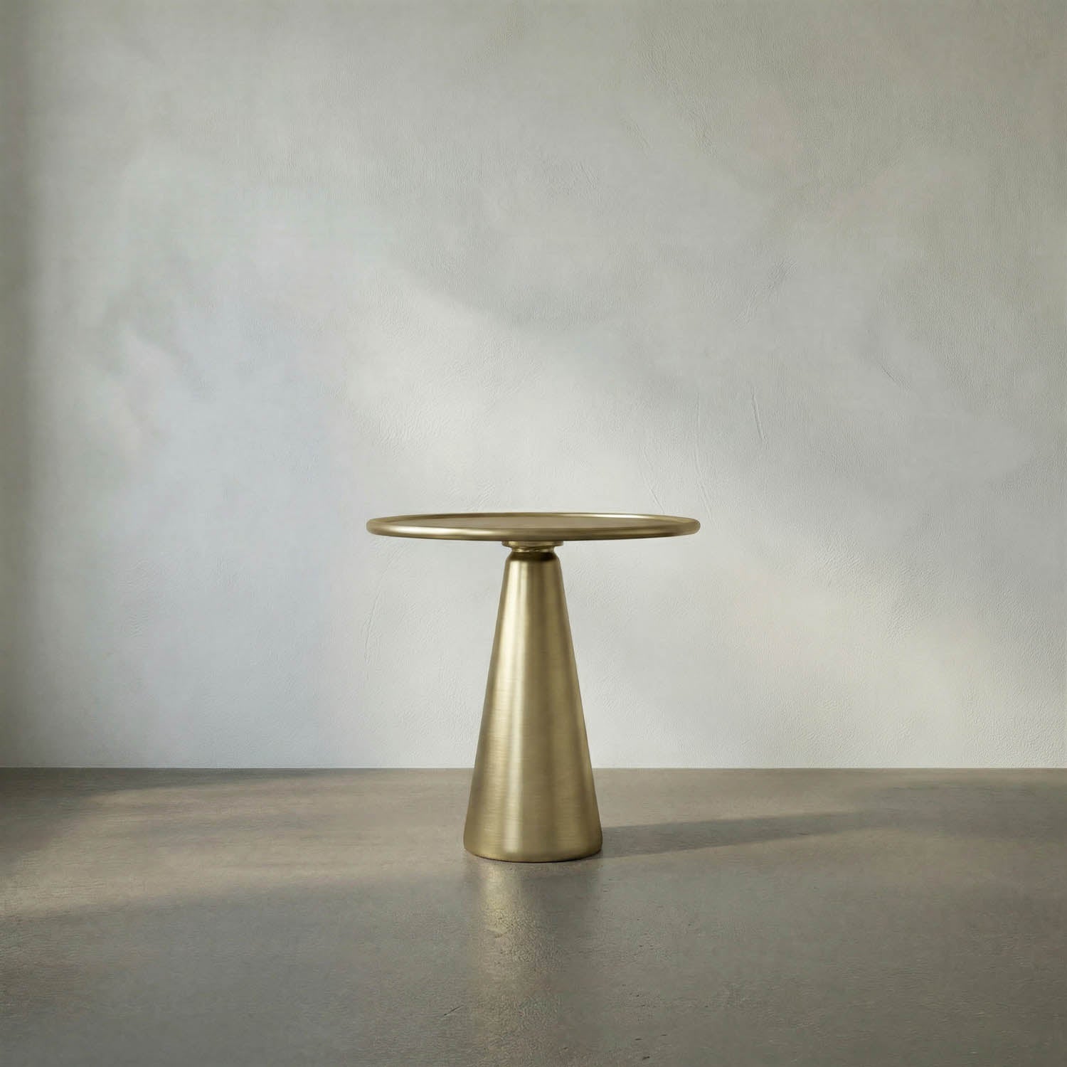 Hiro Short Side Table, Metal with Brass Finish by Noir