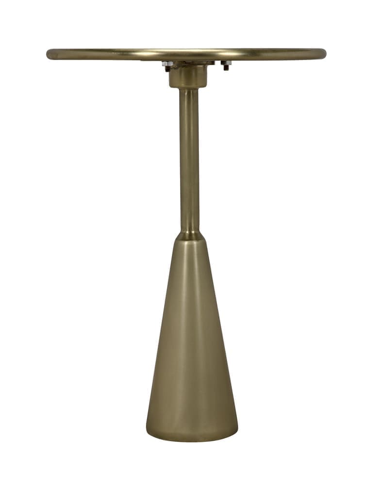 Hiro Side Table, Metal with Brass Finish