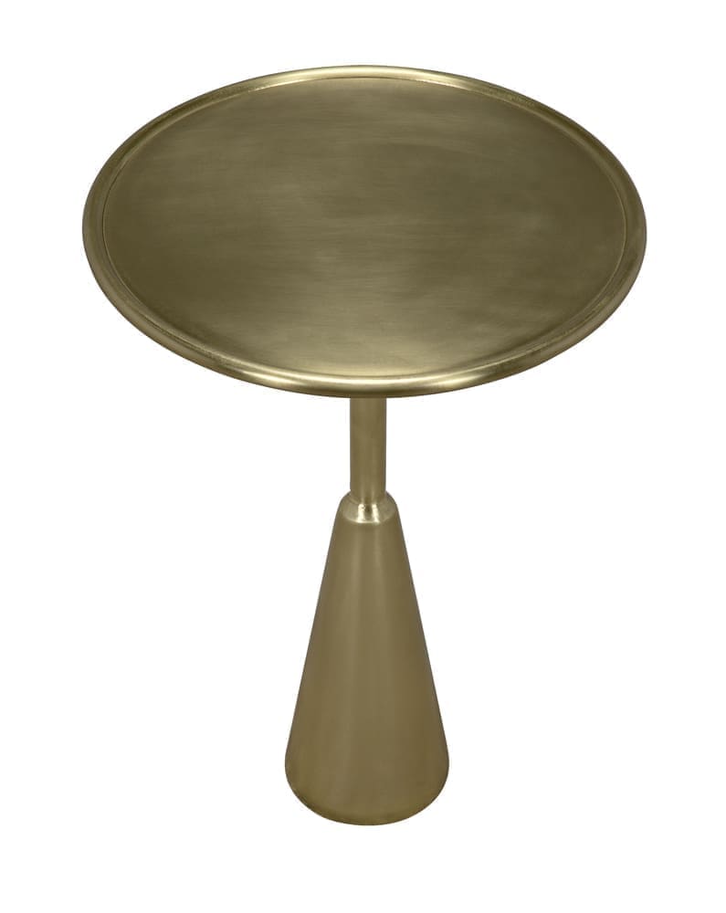 Hiro Side Table, Metal with Brass Finish