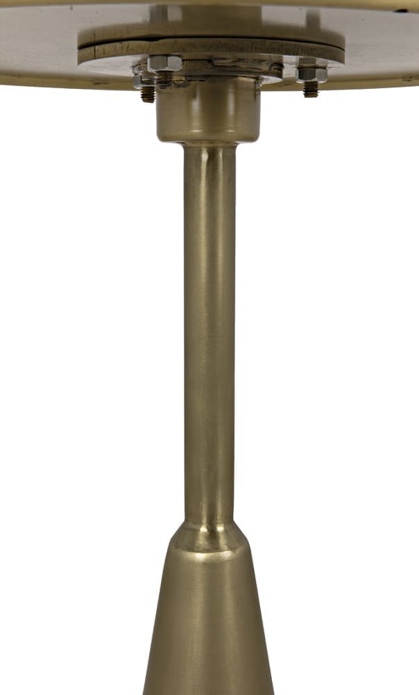 Hiro Side Table, Metal with Brass Finish