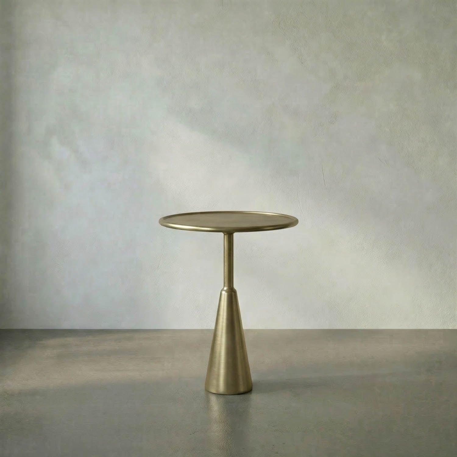 Hiro Side Table, Metal with Brass Finish by Noir