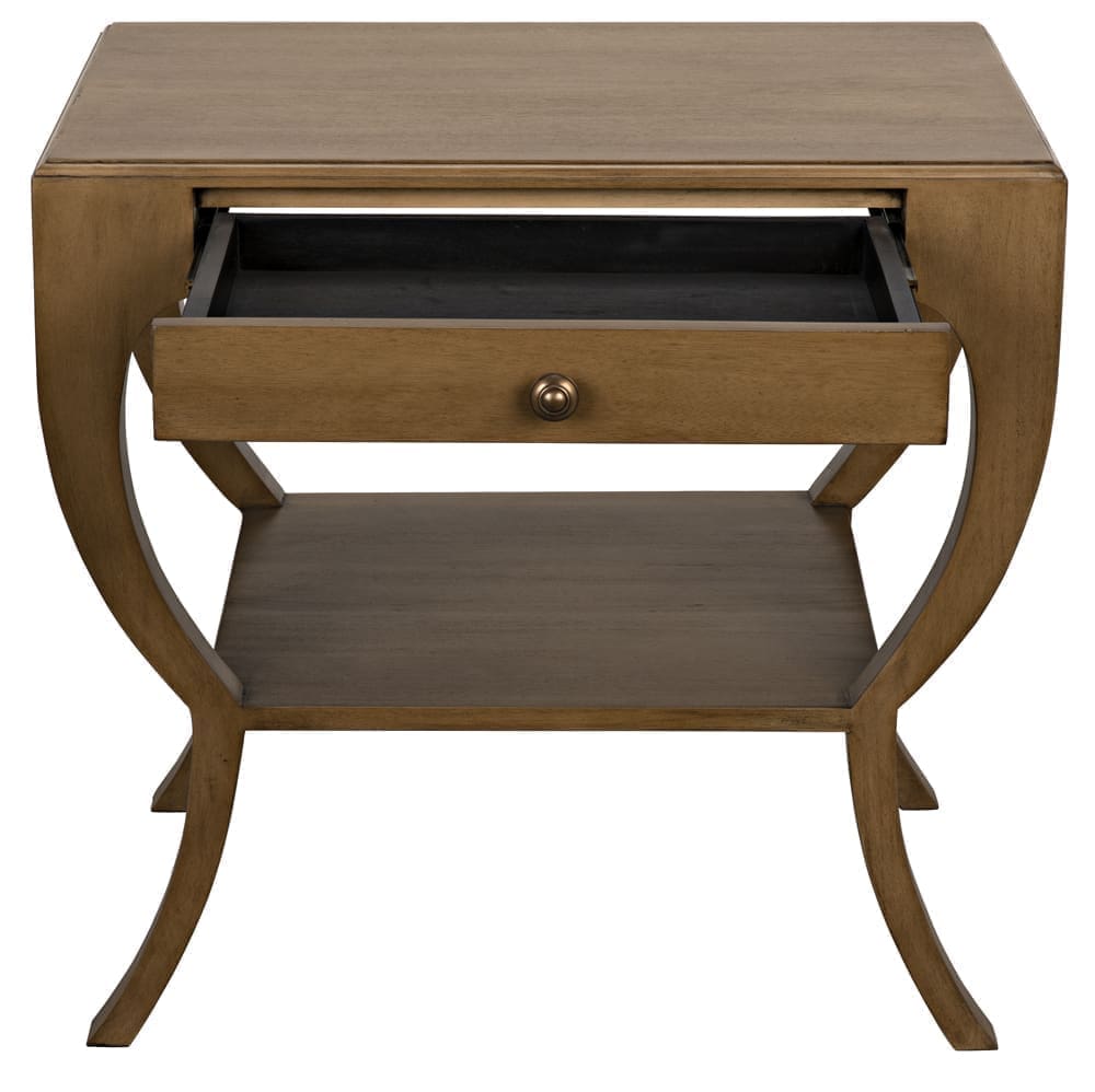 Maude Side Table, Saddle Brown