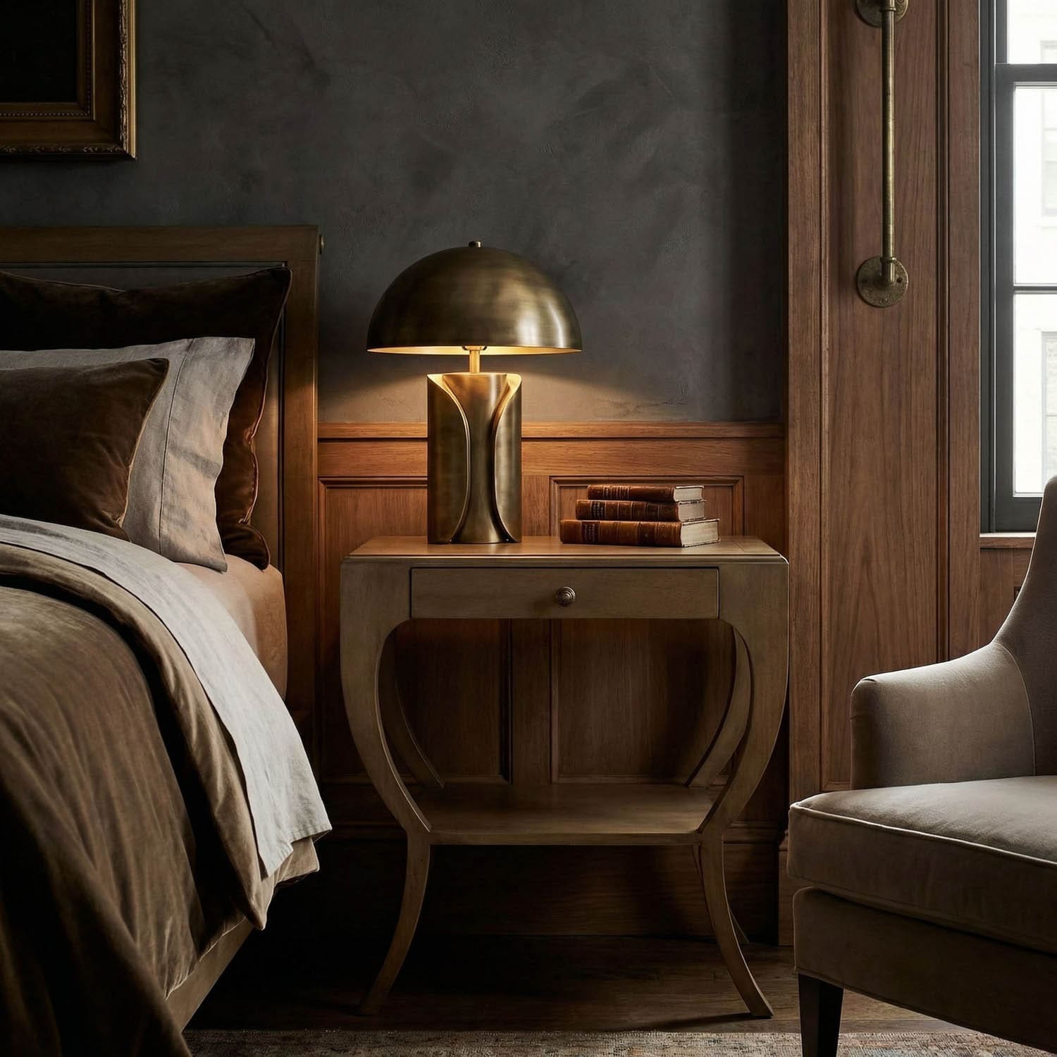 Maude Side Table, Saddle Brown
