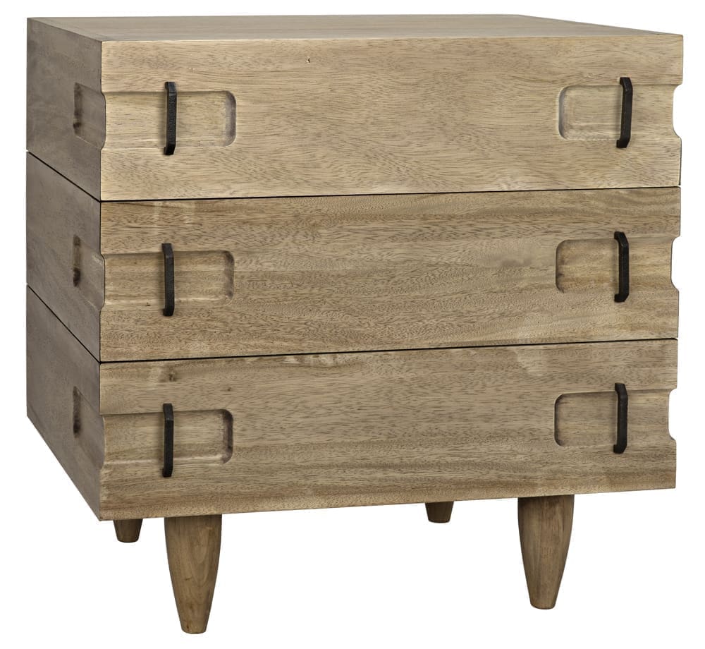 David 32″ Side Table, Washed Walnut