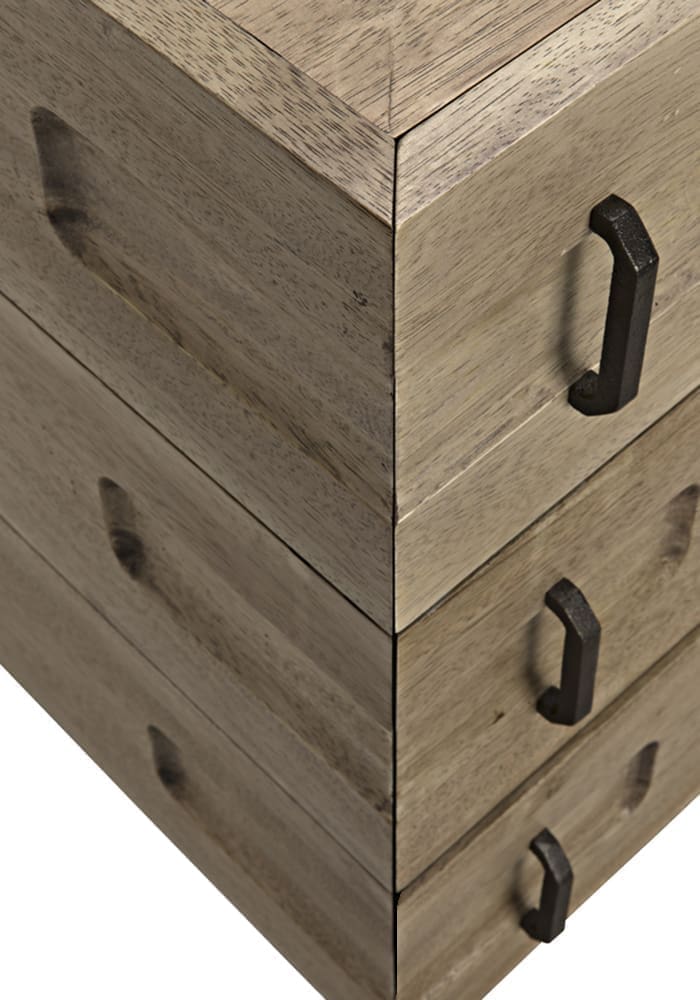 David 32″ Side Table, Washed Walnut