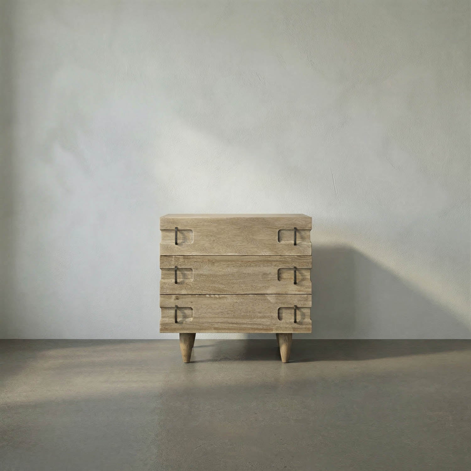 David 32″ Side Table, Washed Walnut by Noir