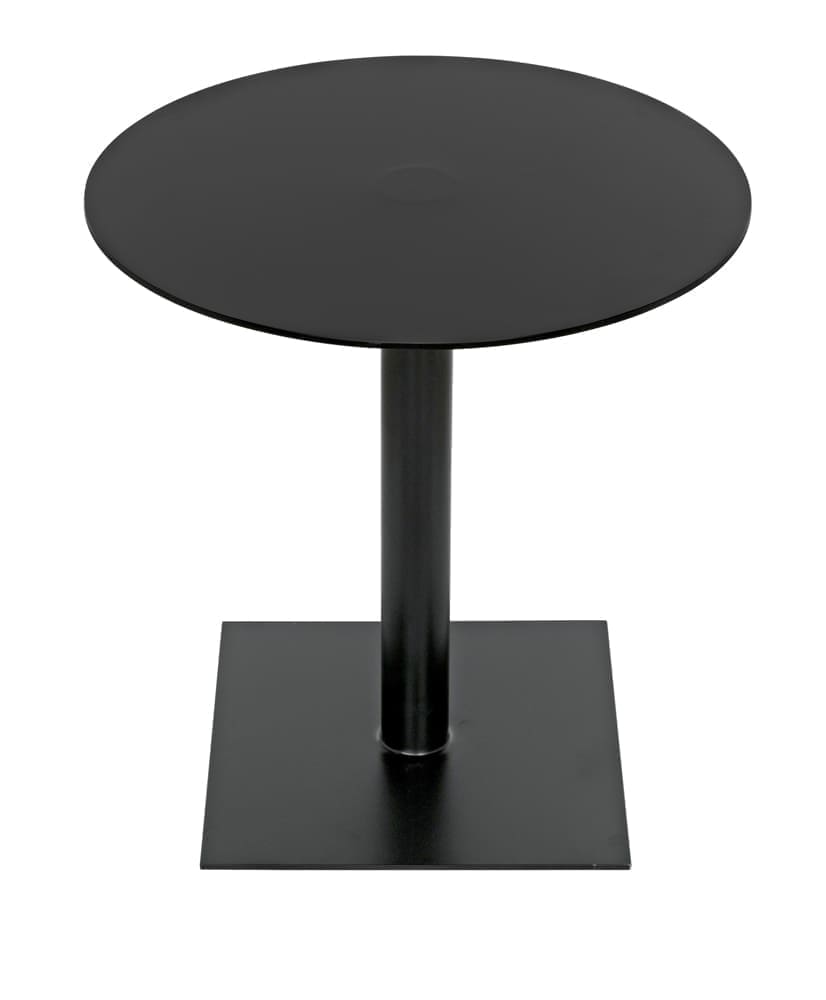 Mies Side Table, Black Iron
