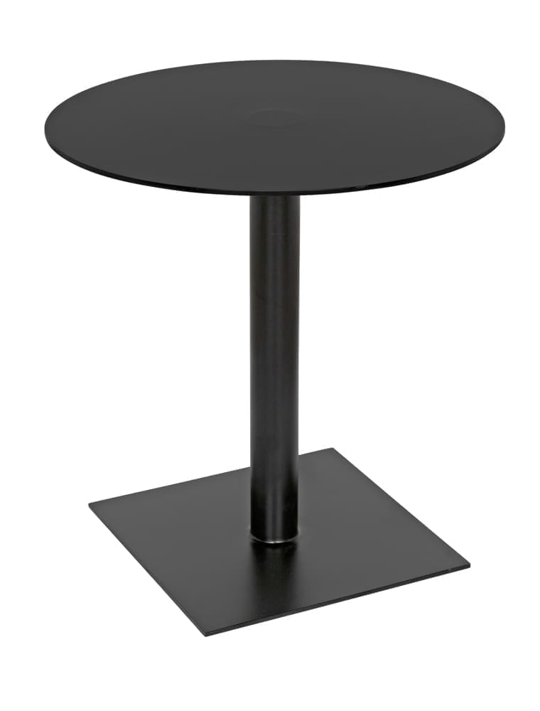 Mies Side Table, Black Iron
