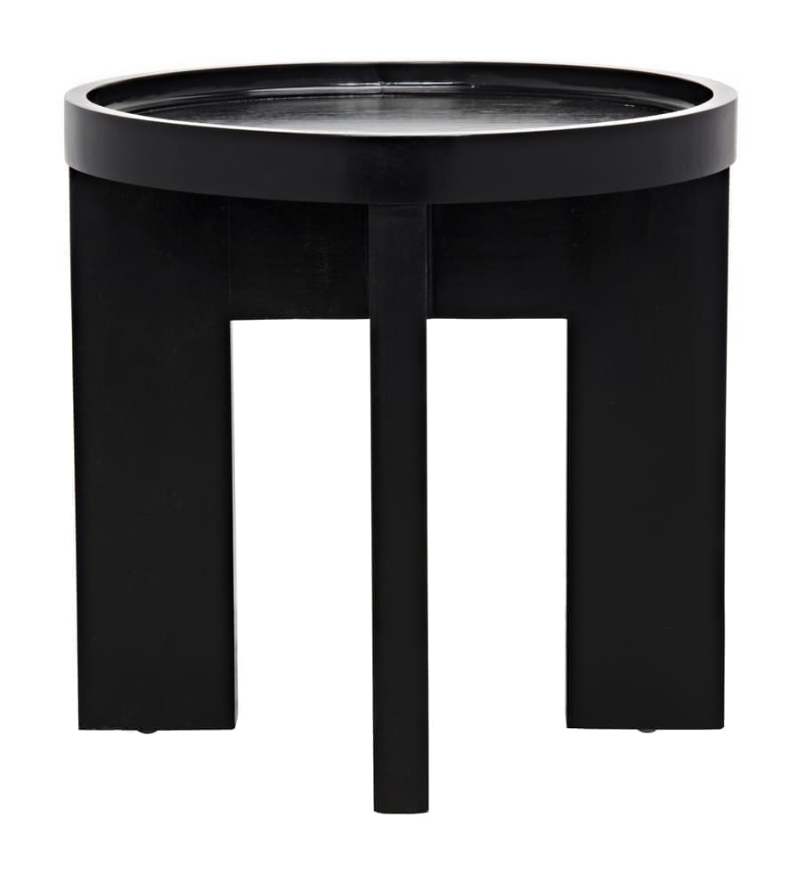 Gavin Side Table, Hand Rubbed Black