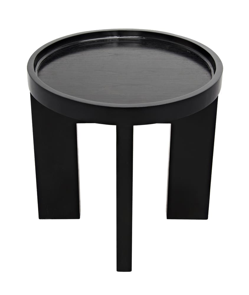 Gavin Side Table, Hand Rubbed Black