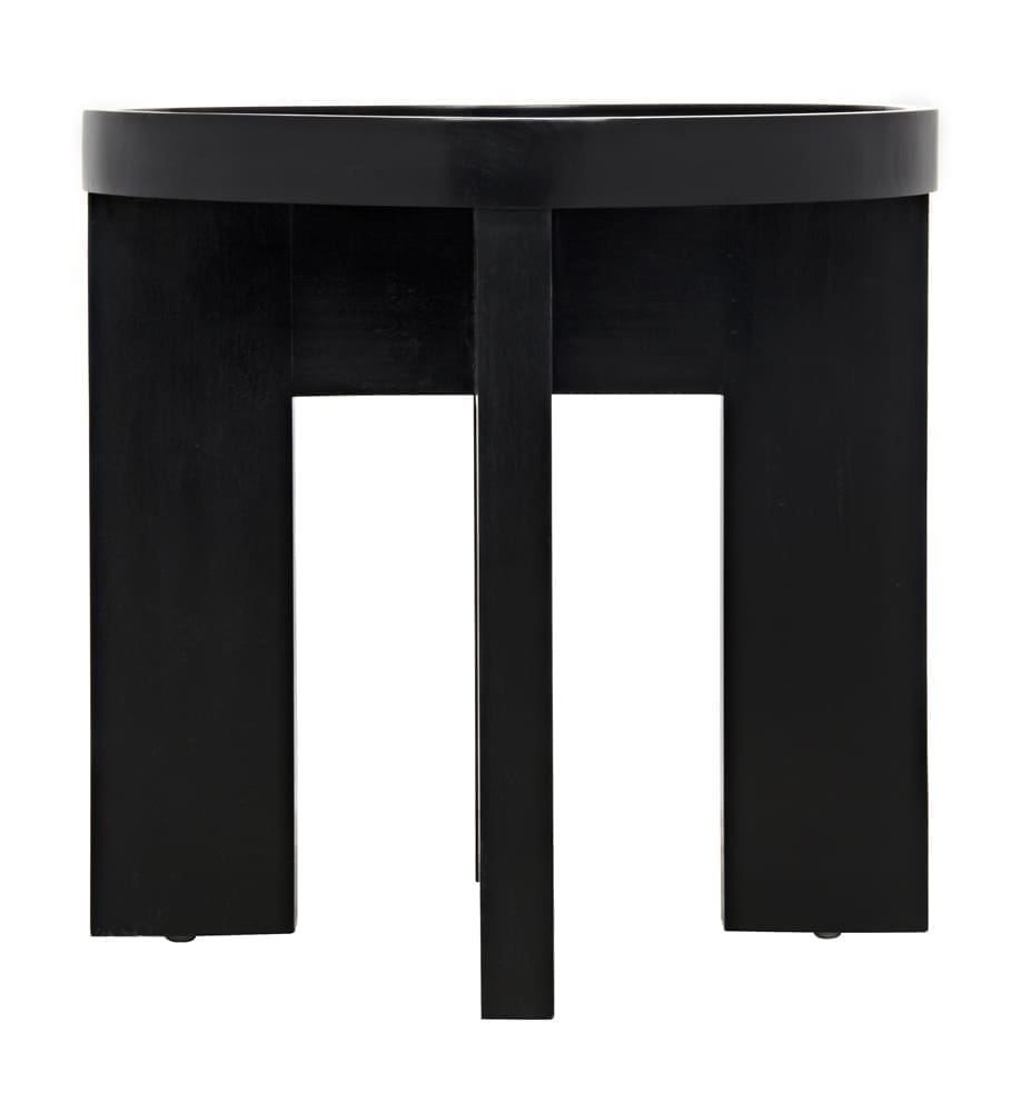Gavin Side Table, Hand Rubbed Black
