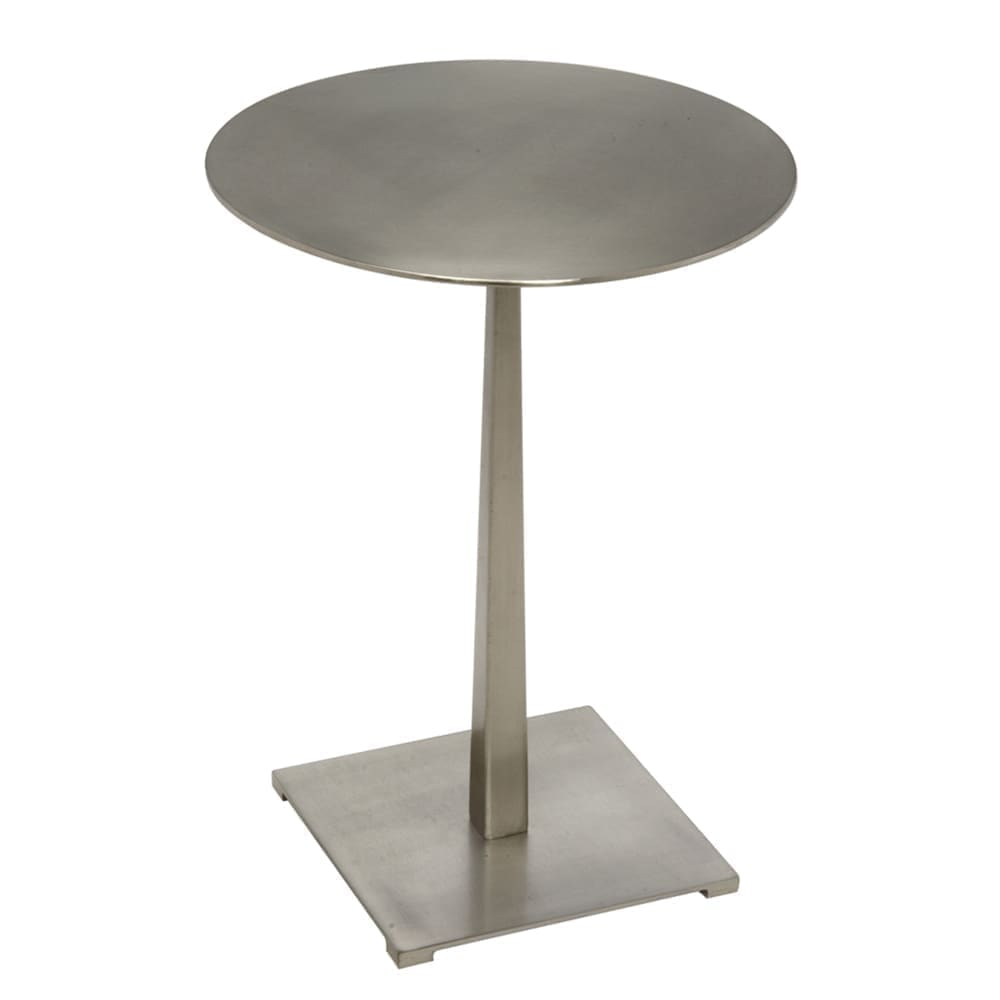 Stiletto Side Table, Metal with Antique Silver