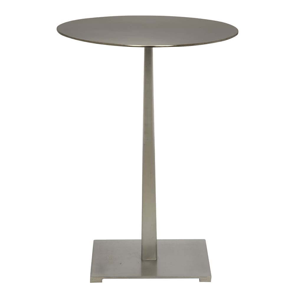 Stiletto Side Table, Metal with Antique Silver