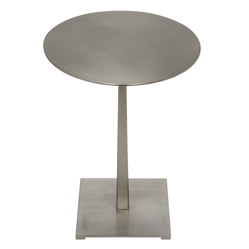 Stiletto Side Table, Metal with Antique Silver