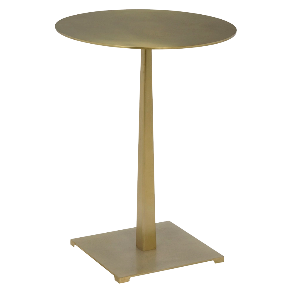 Stiletto Side Table, Metal with Brass Finish