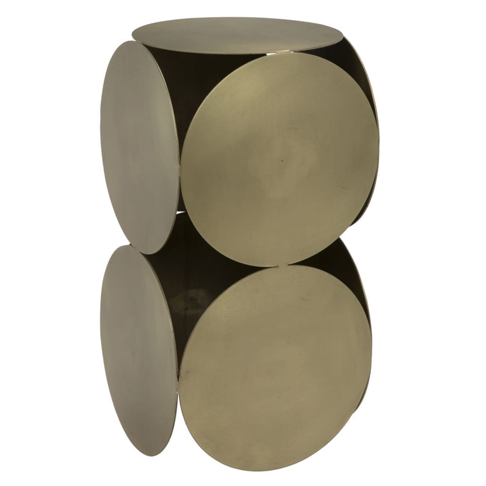 Lola Side Table, Metal with Brass Finish