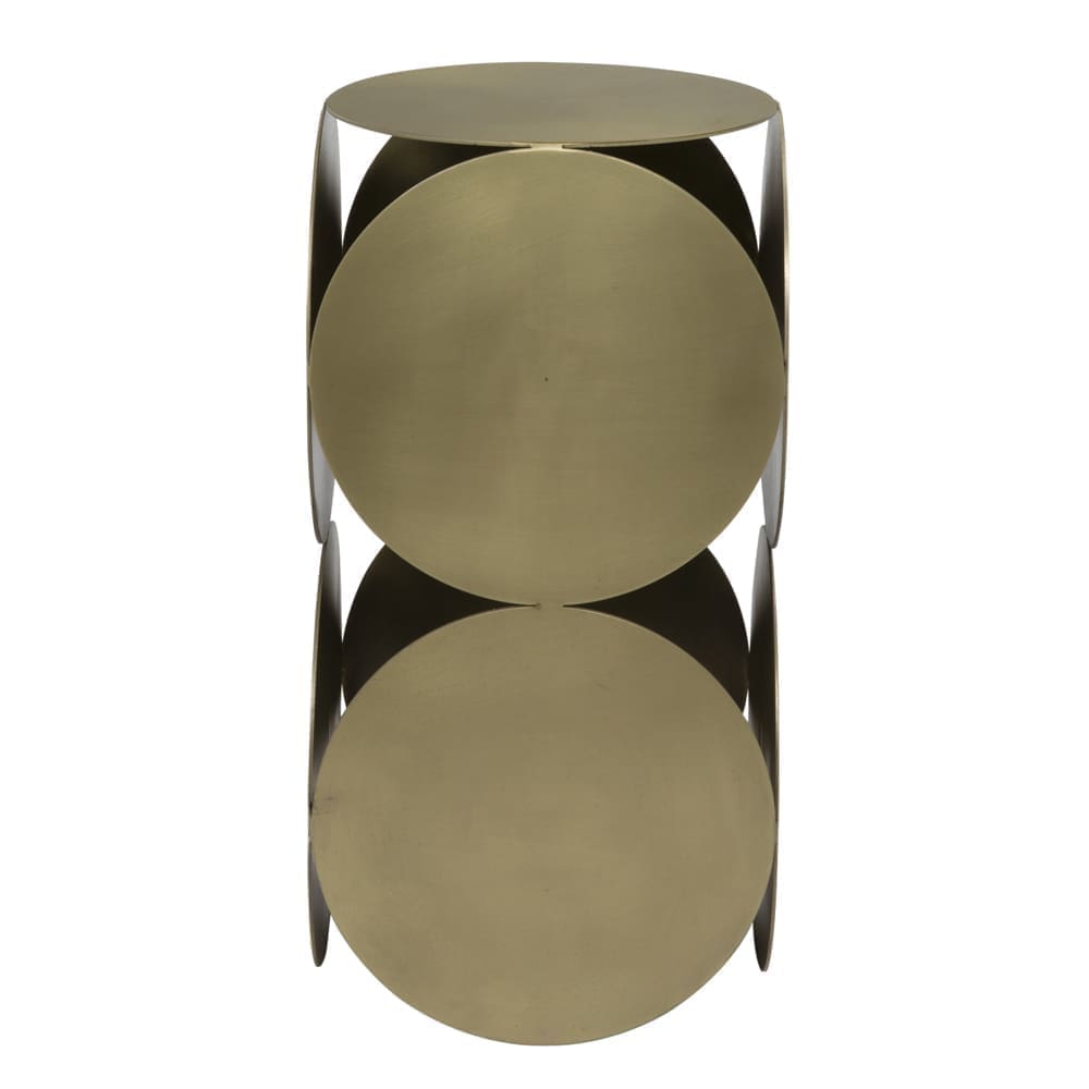 Lola Side Table, Metal with Brass Finish