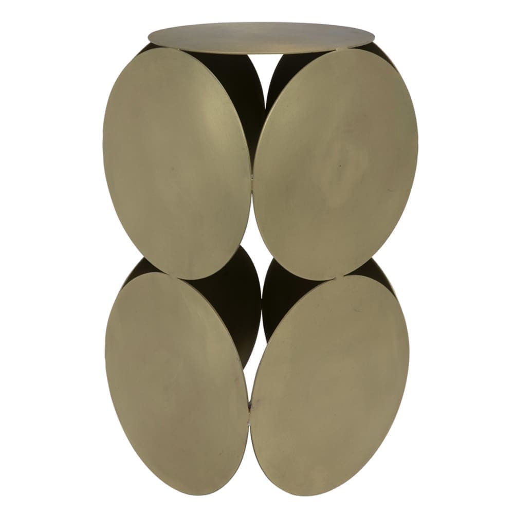 Lola Side Table, Metal with Brass Finish