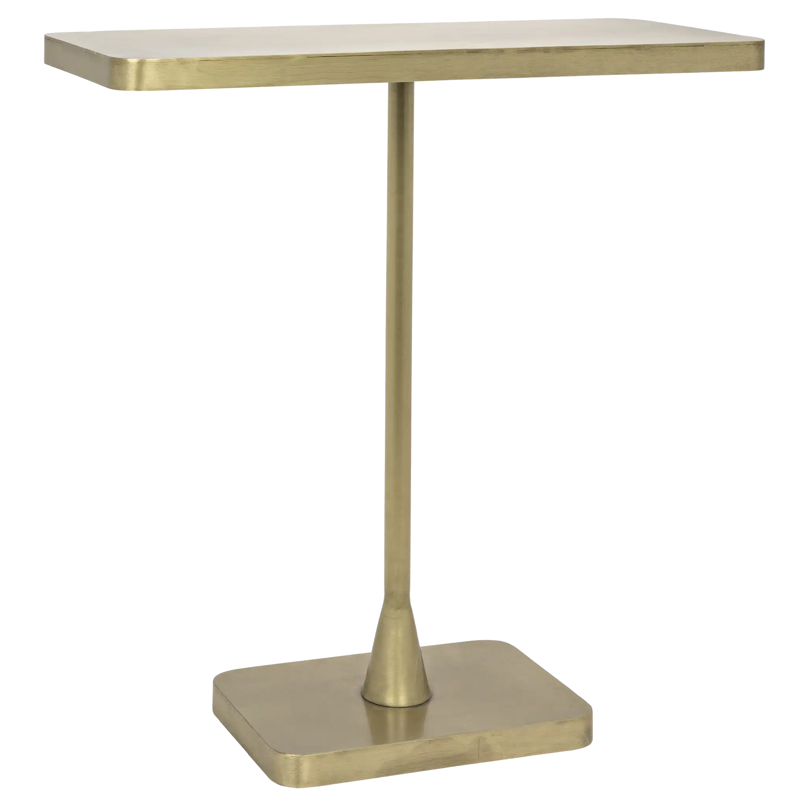 Hild Side Table, Metal with Brass Finish