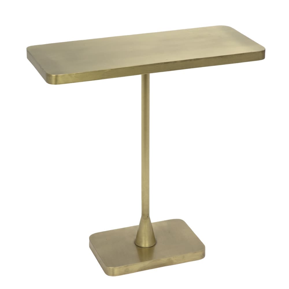 Hild Side Table, Metal with Brass Finish