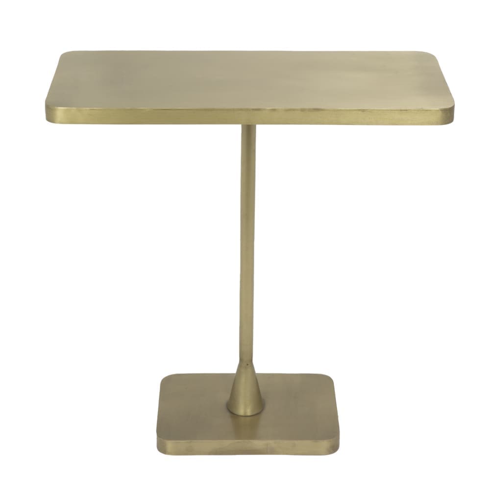 Hild Side Table, Metal with Brass Finish