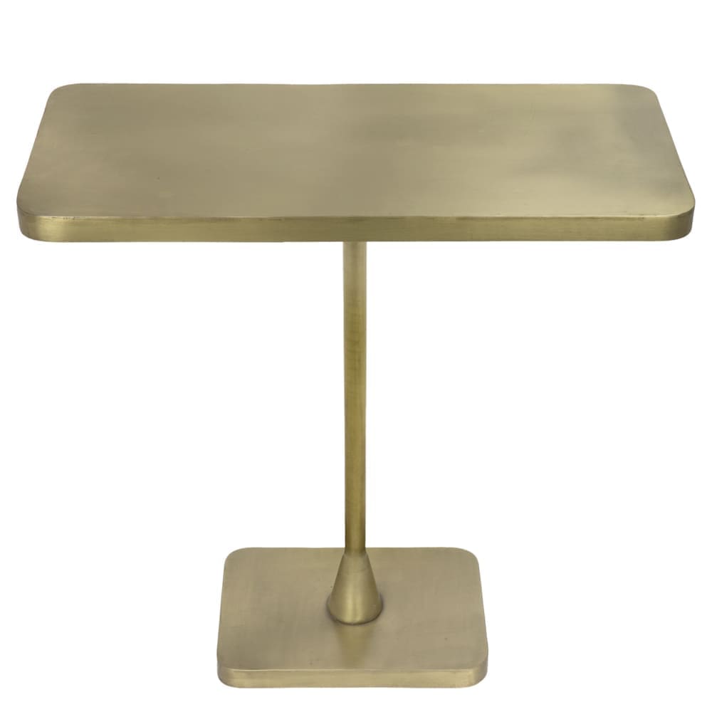 Hild Side Table, Metal with Brass Finish